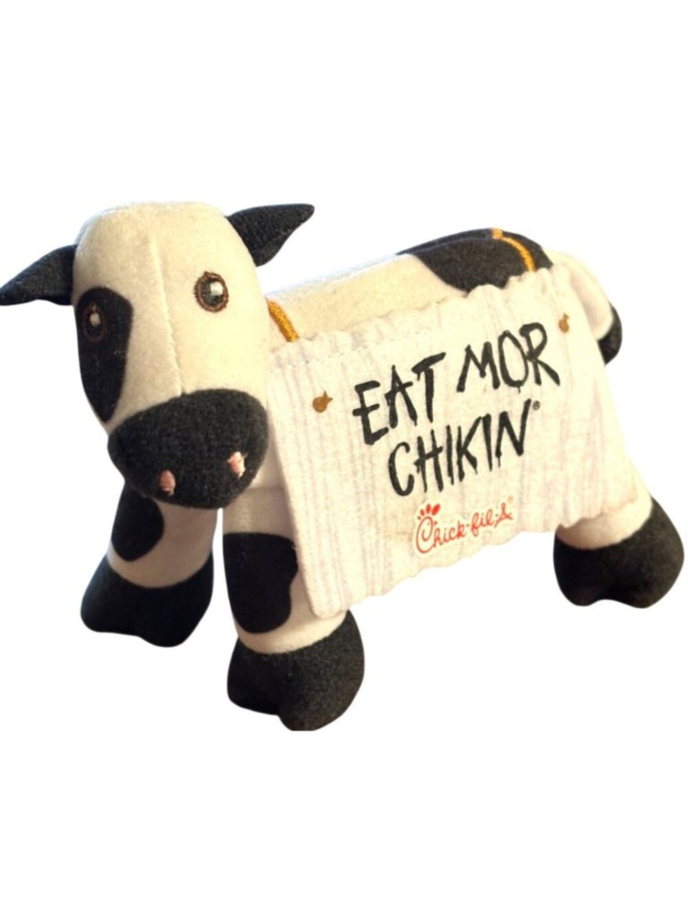 Chick-Fil-A Mini Cow Plush Eat Mor Chikin 4" Promo Restaurant Stuffed Plush 2020 - Picture 10 of 12